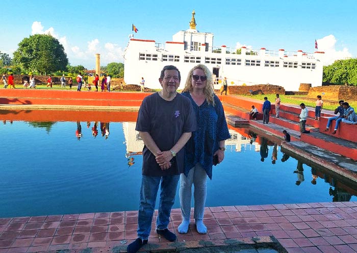 Our dear guests visited Lumbini in Nepal during summer time