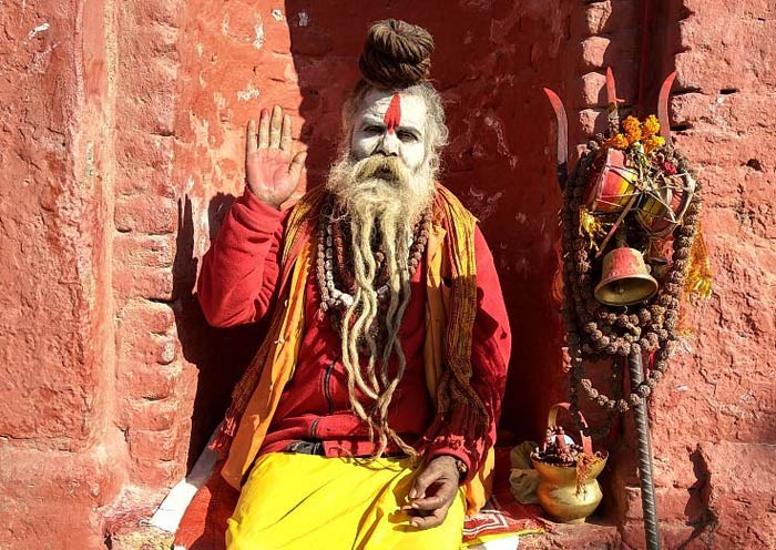 Hermits and Ascetics meditating in the caves of Pashupatinath Temple