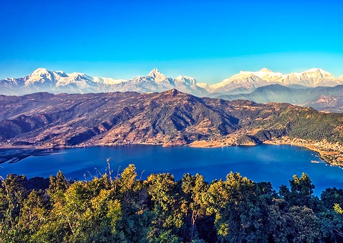 Phewa Lake nestled in the heart of Pokhara