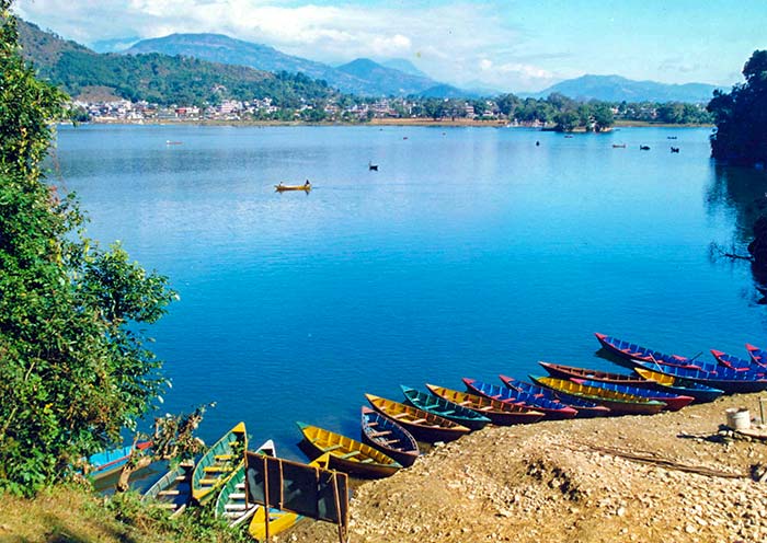 Drifting on the tranquil waters of the Phewa Lake