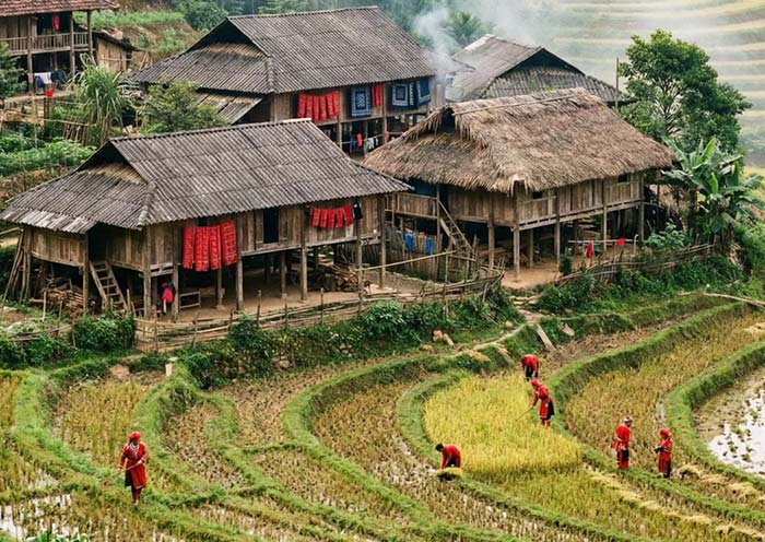 Banaue Terrraces Banaue Local Village