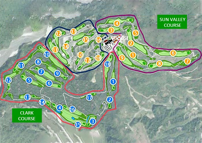 Layout of Clark Sun Valley Golf Club