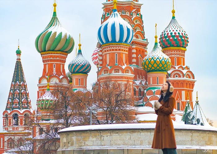 St. Basil's Cathedral Winter View