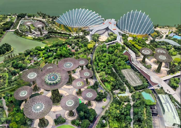 Panoramic view of Gardens by The Bay