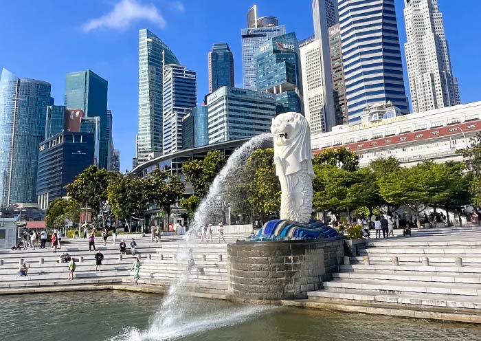 The Merlion Statue, finished in 1972