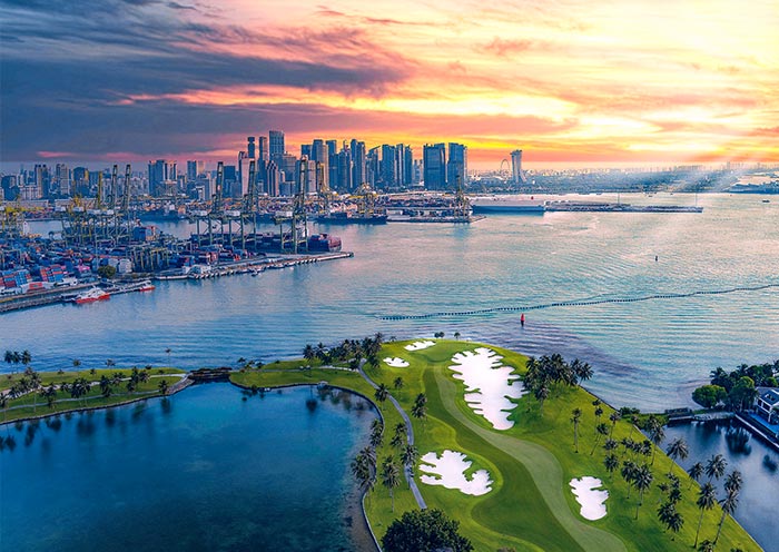 Amazing Sunset at Sentosa Golf Club Serapong Course