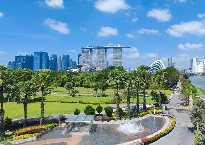 View Marina Bay Sands from Gardens by the Bay 