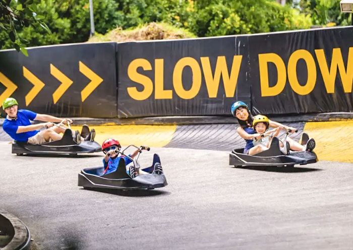Family Fun at Skyline Luge, Sentosa