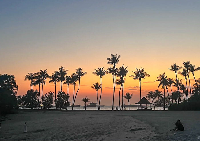 Sunset at Tanjong Beach, Sentosa