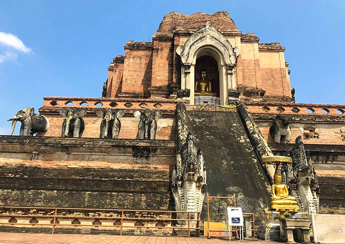 42-meter-high ancient stupa, Chiang Mai