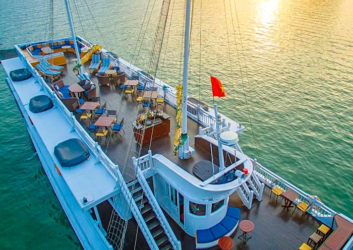Halong Bay cruise sundeck view