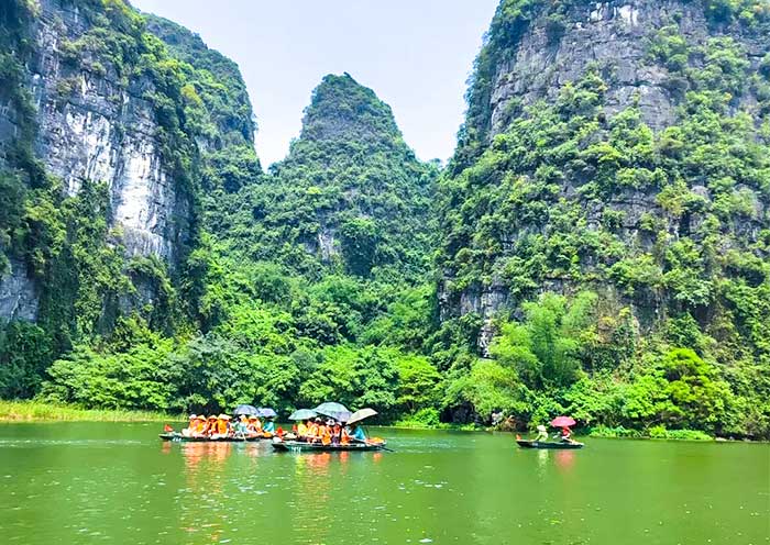 Cruise relaxing to view Karst landscape
