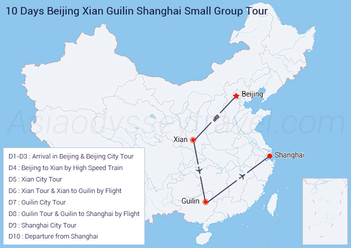 10 Days Beijing Xian Guilin Shanghai Small Group Tour