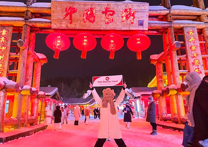 AOT guests exploring China Snow Town AOT guests exploring China Snow Town