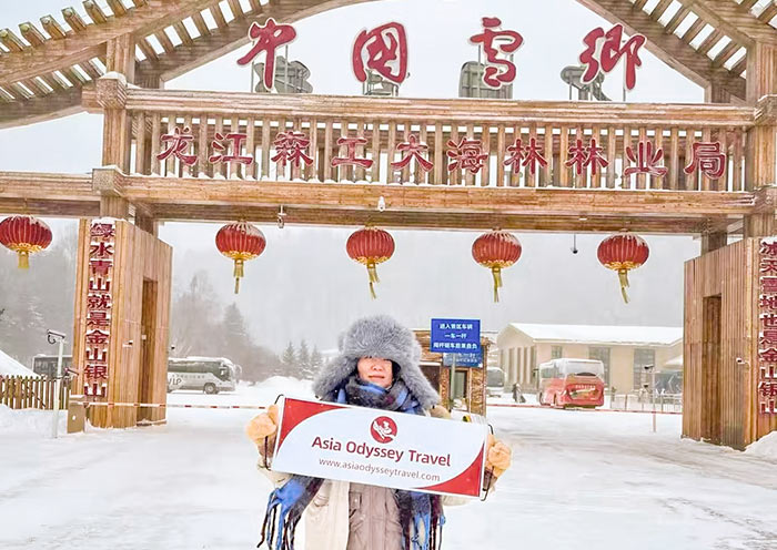 AOT guests exploring China Snow Town