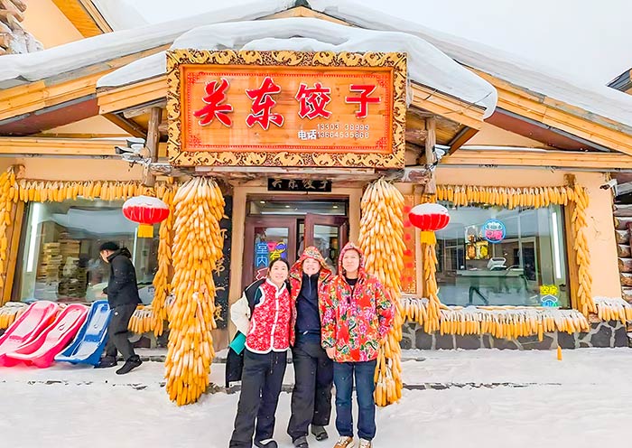 AOT guests exploring China Snow Town