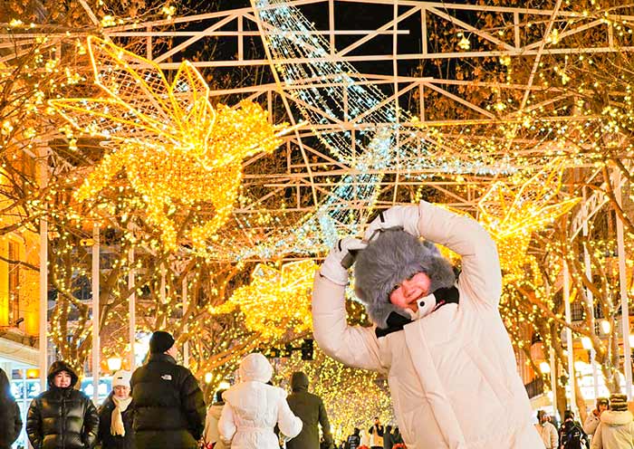 AOT guests walking along Central Street in Harbin
