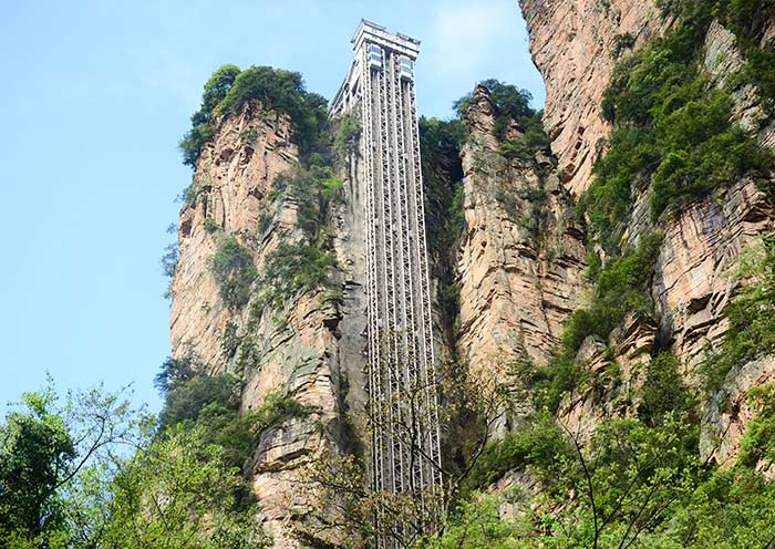 Towering Bailong Elevator in Zhangjiajie