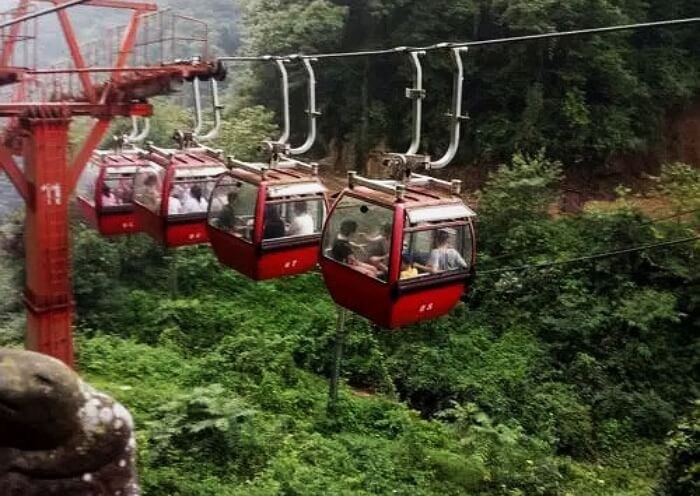 Take Cable Car in Qingcheng Front Mountain