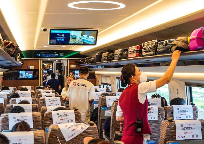 Shanghai to Wuhan High Speed Train