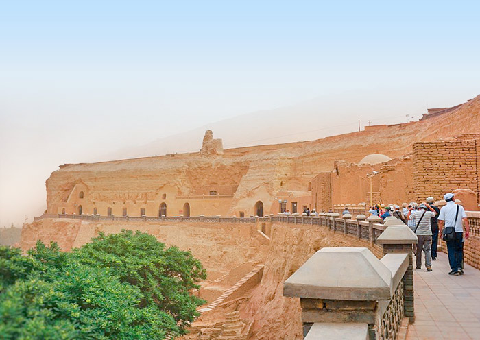 Bezeklik caves lies on Flaming Mountain