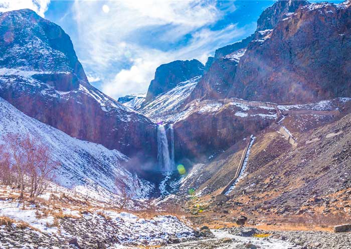 Changbai Waterfall on Changbai Mountain