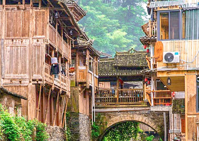 Wind and Rain Bridge in Dali Dong Villag