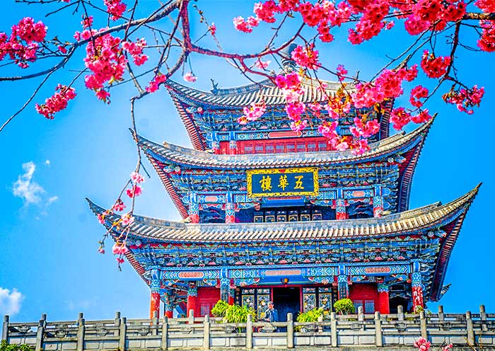Wuhua Tower in Dali Ancient Town