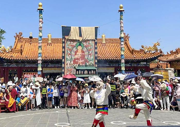 Cham Dance at Thangka Unveiling Festival, Dazhao Temple