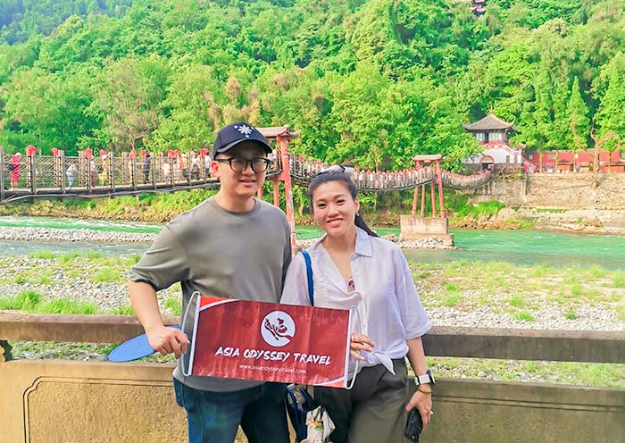 Anlan Suspension Bridge in Dujiangyan