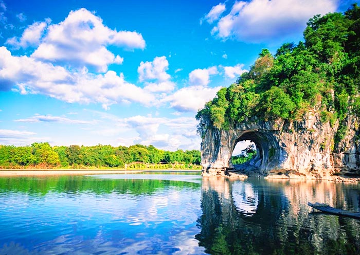 Elephant Trunk Hill, an elephant drinking water from the Li River Elephant Trunk Hill, an elephant drinking water from the Li River