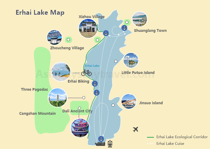 Erhai Lake Map