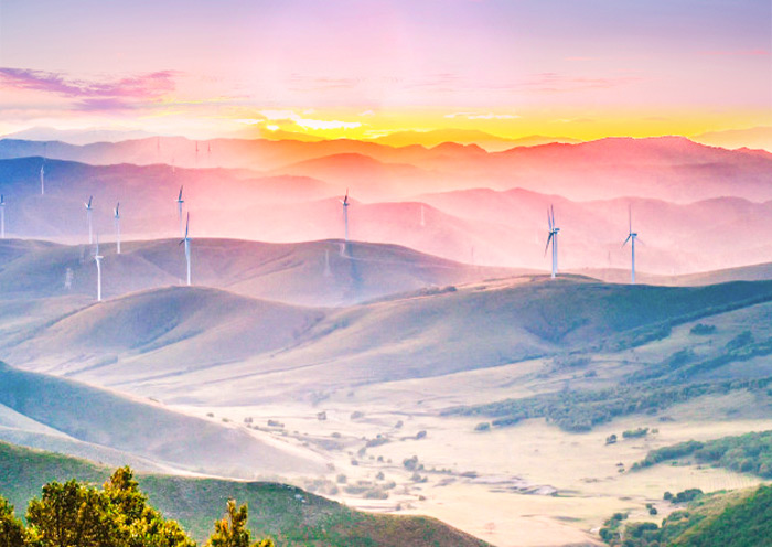 Grasslands in the Clouds Scenic Area Sunset View