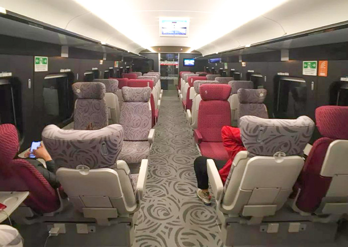 China High Speed Train: First Class Seats