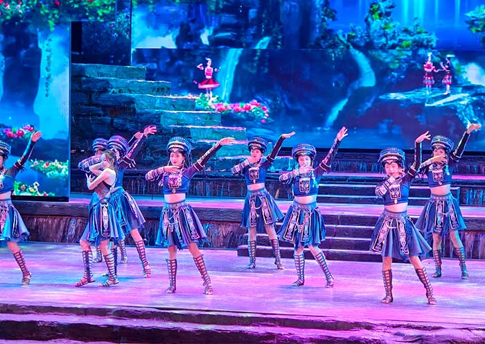 Tujia performance at Furong Ancient Town