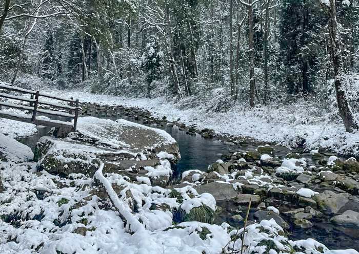 Snow-covered Zhangjiajie Grand Canyon