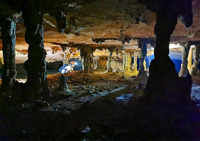 Cave exploration to see stalactites and stalagmites