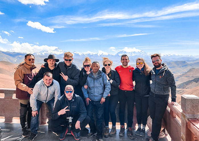 A Group of Our Guests Visited Gyawu La Pass for Amazing Photos Gyawu La Pass in Tibet to View Mount Everest