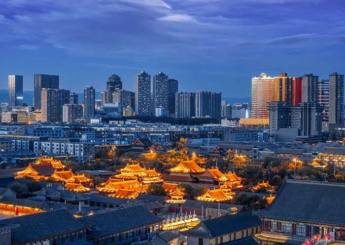 Night view of Hohhot City