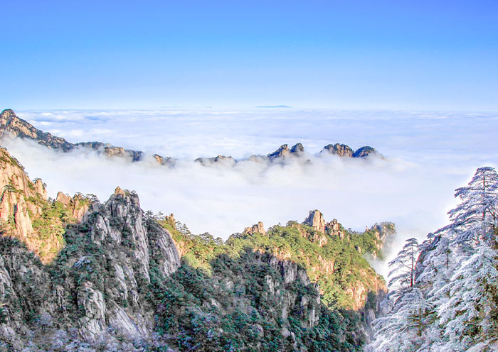 Mountain Huangshan in Winter