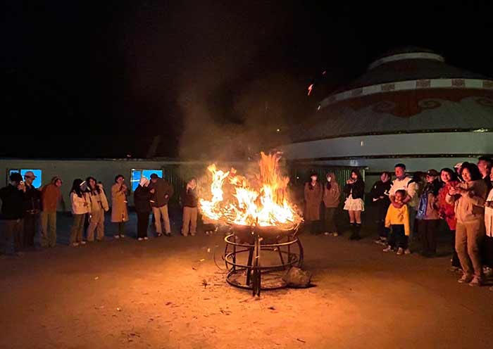 Bonfire part at Huitengxile Grassland