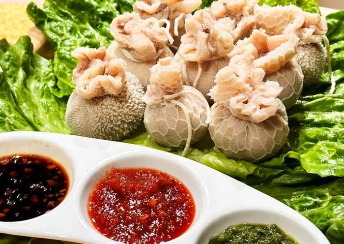 Lamb tripe wrapped in lamb