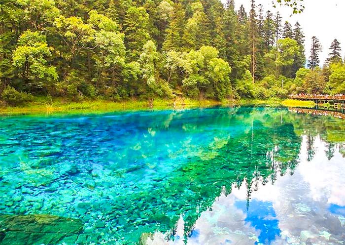 Jiuzhaigou Valley is a popular tourist destination in China