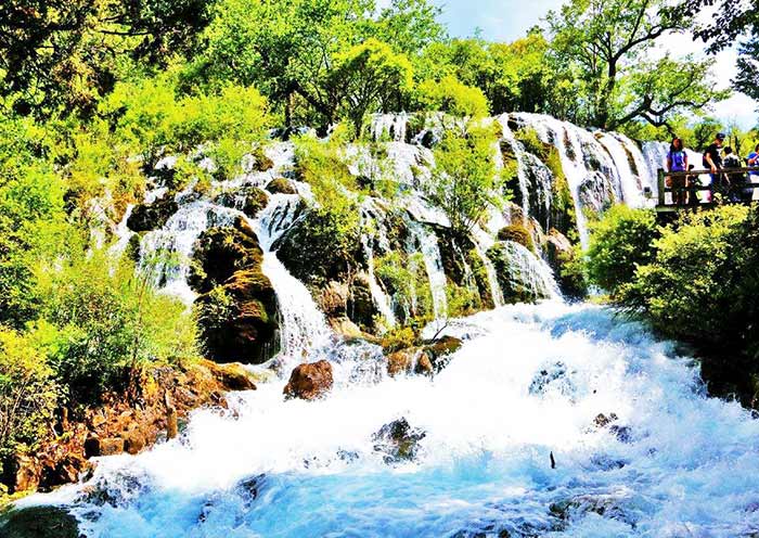 Shuzheng Waterfall in Jiuzhaigou Valley