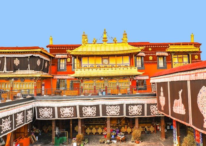 Beautiful Jokhang Temple Lhasa Jokhang Temple
