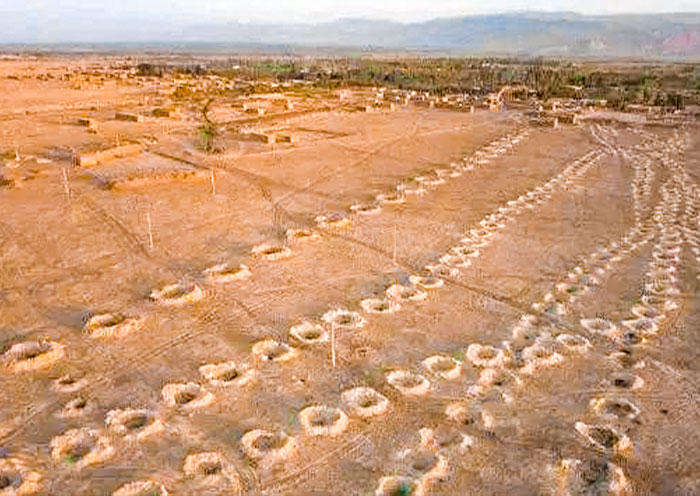 Aerial view of the karez system