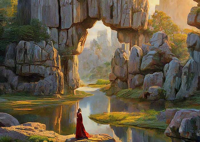 Ashima, Folktale Associated with Stone Forest (AI Generated)