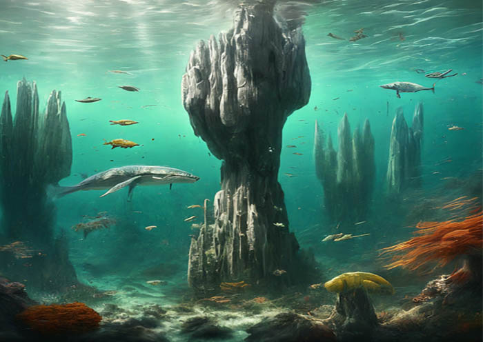 Walk ThroughStone Forest, Imagin It Might Look Like This 270 Million Years Ago (AI Generated Art)