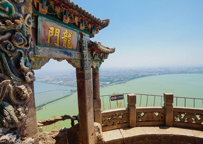 View Dianchi Lake from Dragon Gate, West Hill