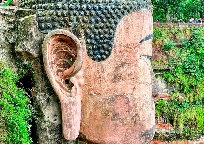 Leshan Giant Buddha - Head & Ear Leshan Giant Buddha - Head & Ear